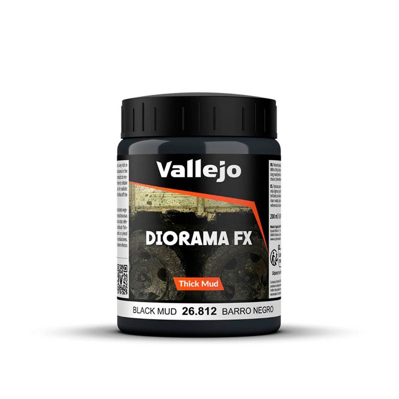 GENERICO - Diorama FX 200ml 26812 Barro Negro Denso Acrilico Vallejo