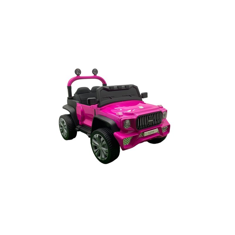 BEBESUNITA - Carro Eléctrico Para Niños 4X4 ref- 5599-1 Ll/GOMA.C/Remoto  ROSADO