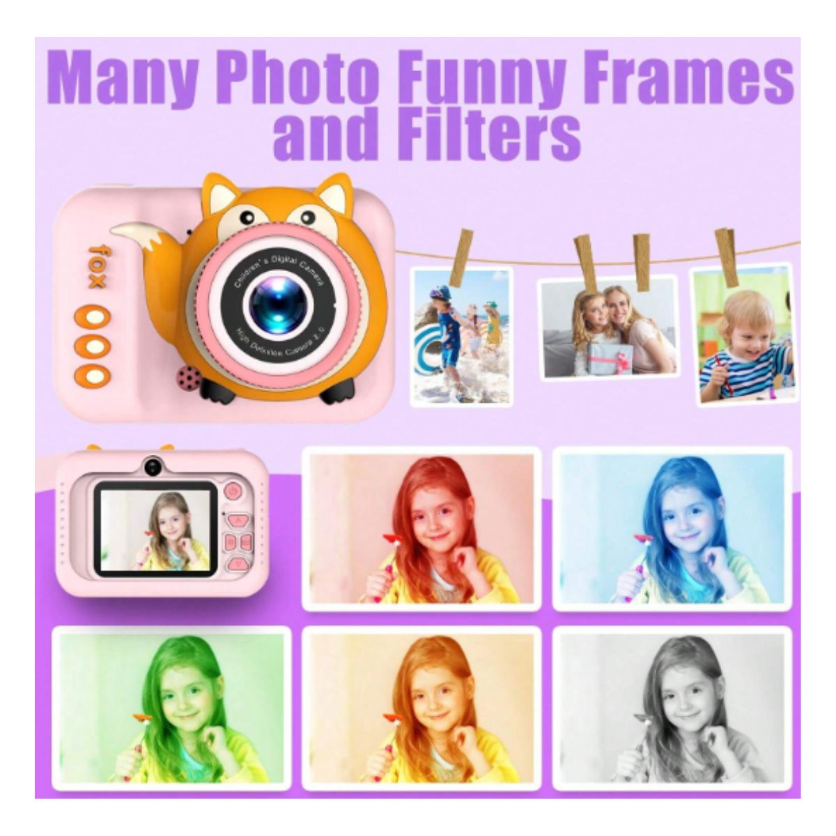 GENERICO - Cámara digital infantil zorro Q3