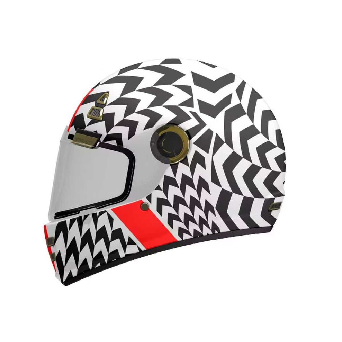 MT HELMETS - CASCO MT JARAMA CERTIFICA ECE2206  PSYCHO BLANCO BRILL TLL M