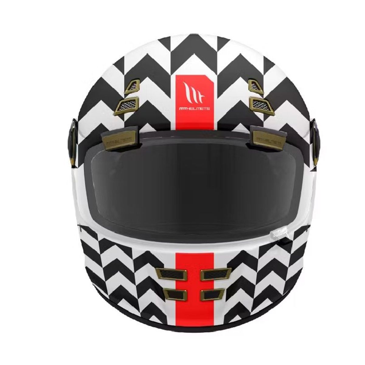 MT HELMETS - CASCO MT JARAMA CERTIFICA ECE2206  PSYCHO BLANCO BRILL TLL M