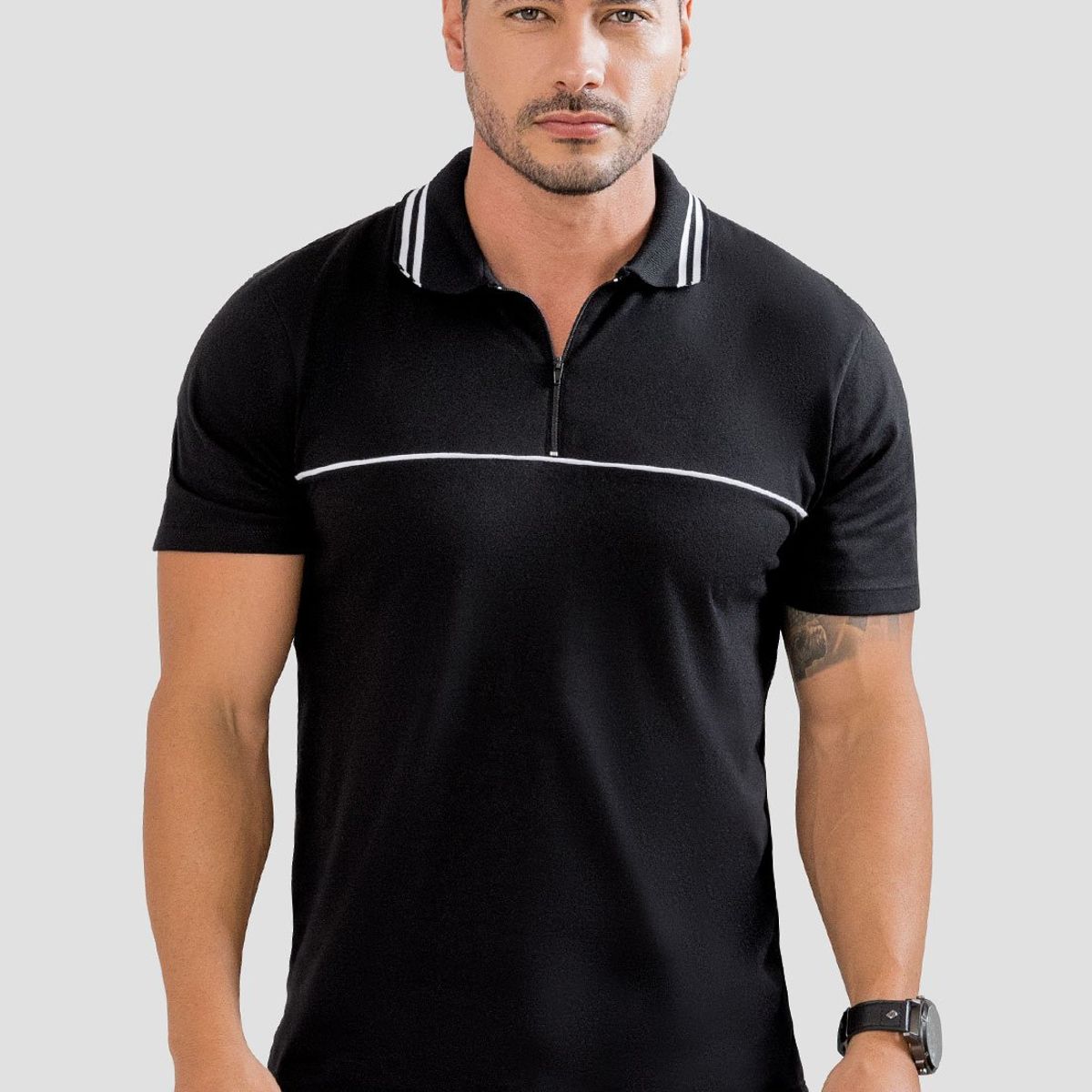 MARKETING PERSONAL - Polo Hombre Negro Mp 104124