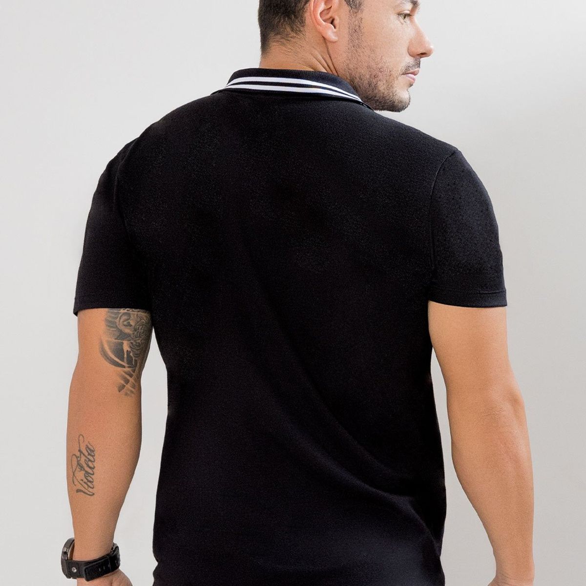 MARKETING PERSONAL - Polo Hombre Negro Mp 104124