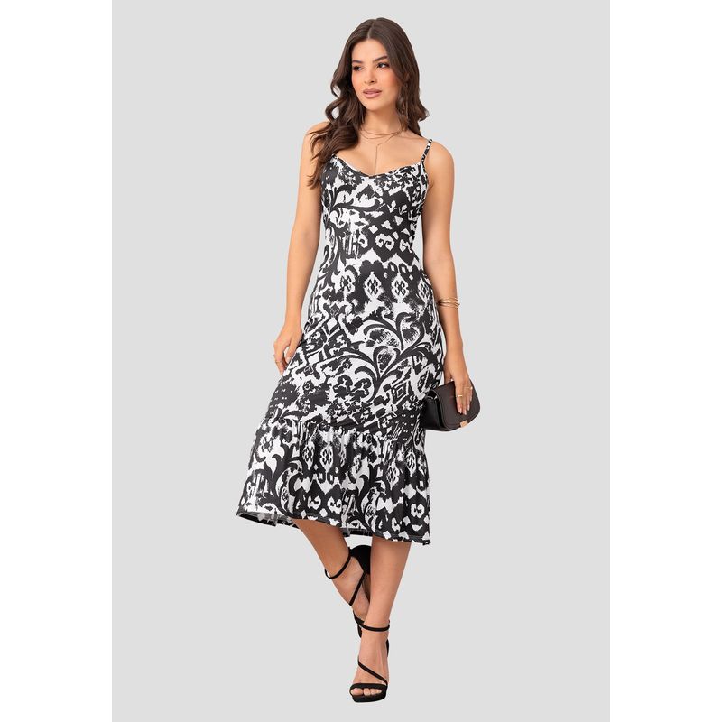 MARKETING PERSONAL - Vestido Largo Mujer Negro Mp 105075