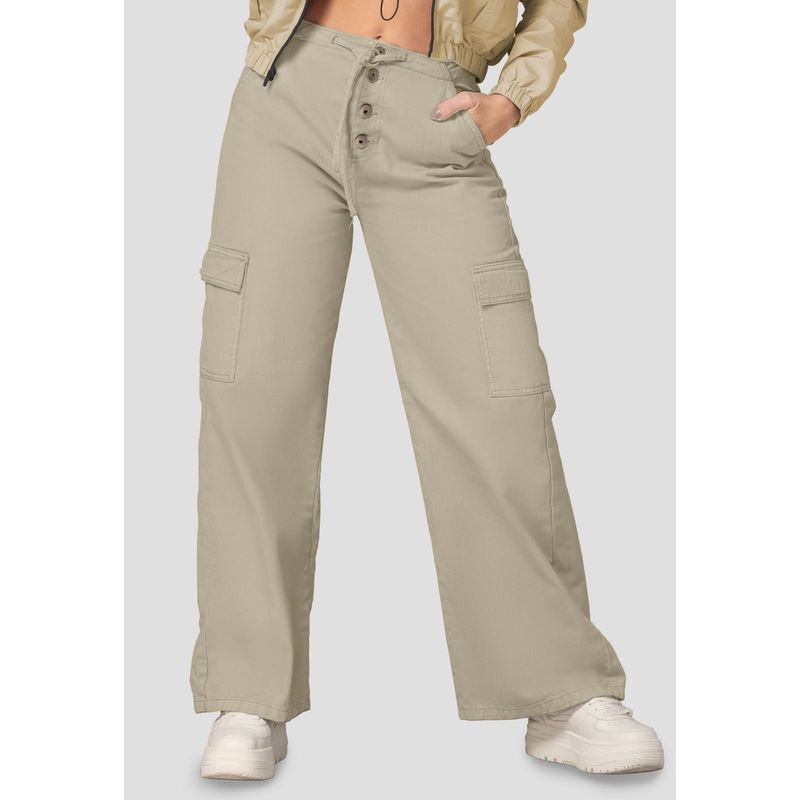 ATYPICAL - Pantalón Mujer Beige Atypical 104897