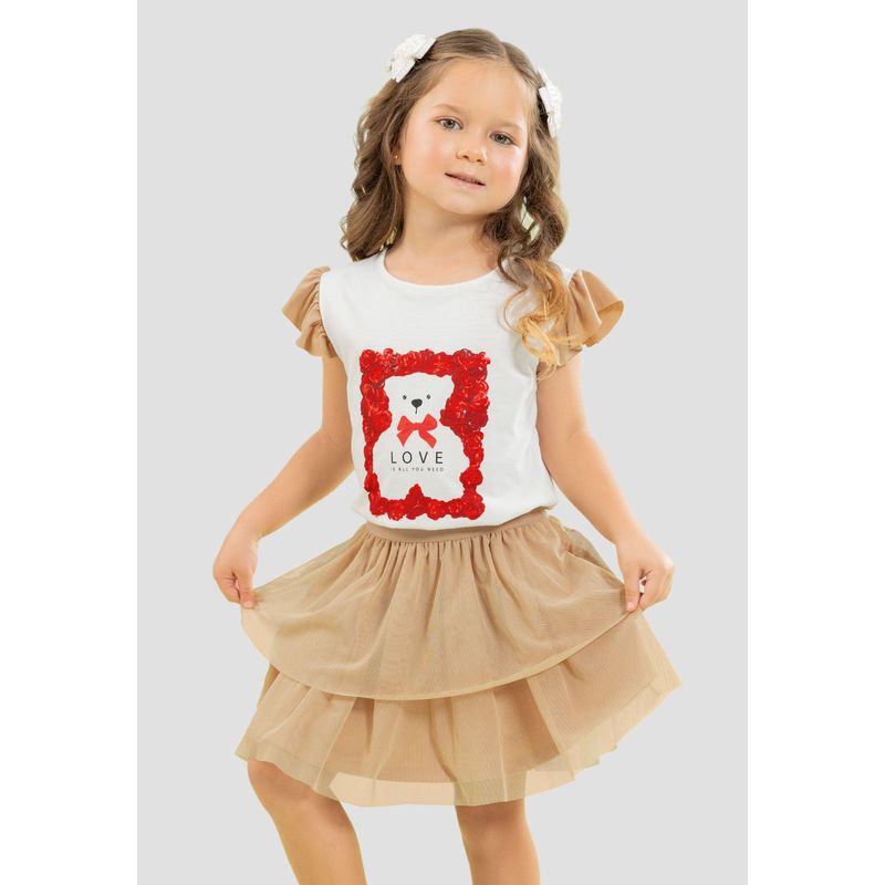 MARKETING PERSONAL - Conjunto Infantil Femenino Beige Mp 104548