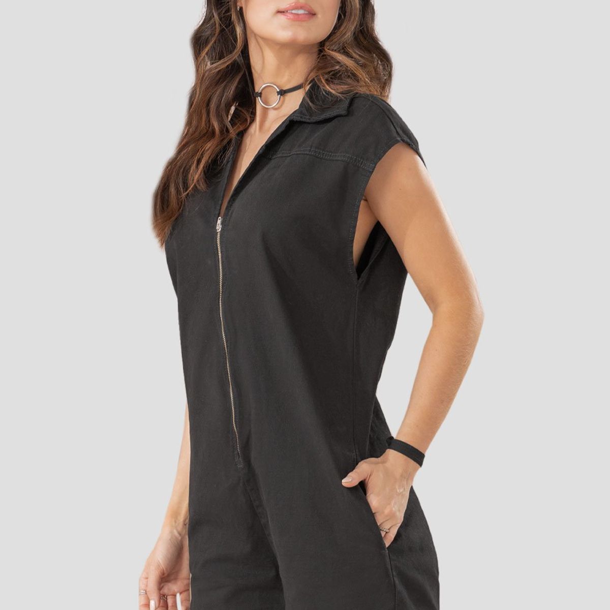 RUTTA - Enterizo Corto Mujer Negro Rutta 105882