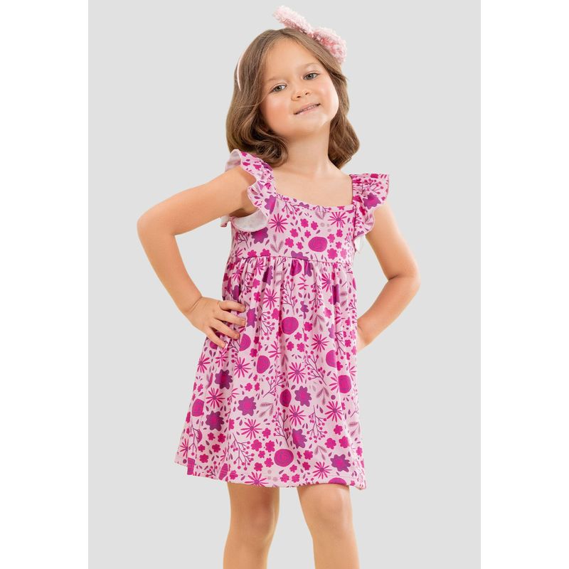 MARKETING PERSONAL - Vestido Corto Infantil Femenino Multicolor Mp 104674