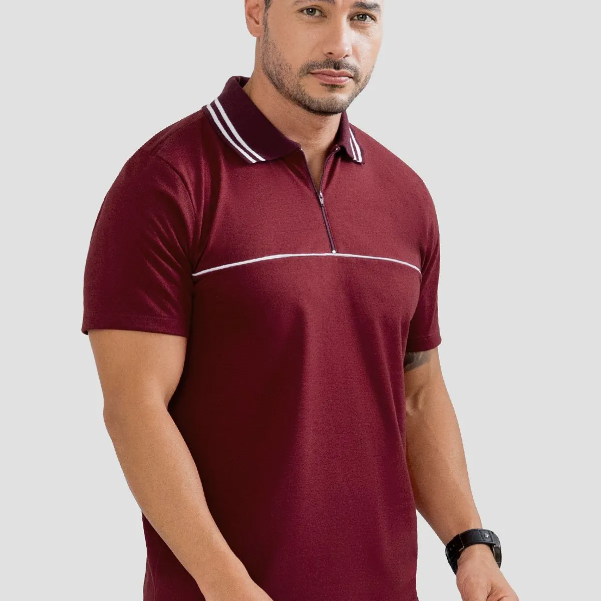 MARKETING PERSONAL - Polo Hombre Vinotinto Mp 104124