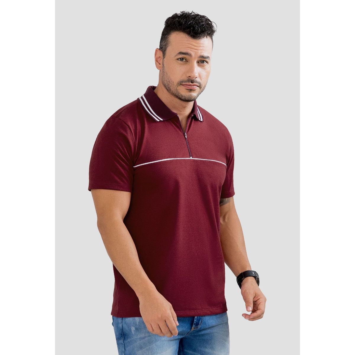 MARKETING PERSONAL - Polo Hombre Vinotinto Mp 104124