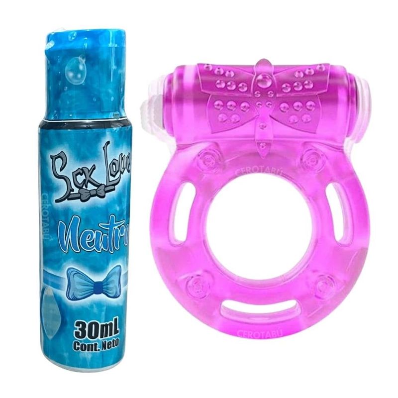 GENERICO - Anillo Vibrador Retardante Para El Pene + Lubricante Neutro