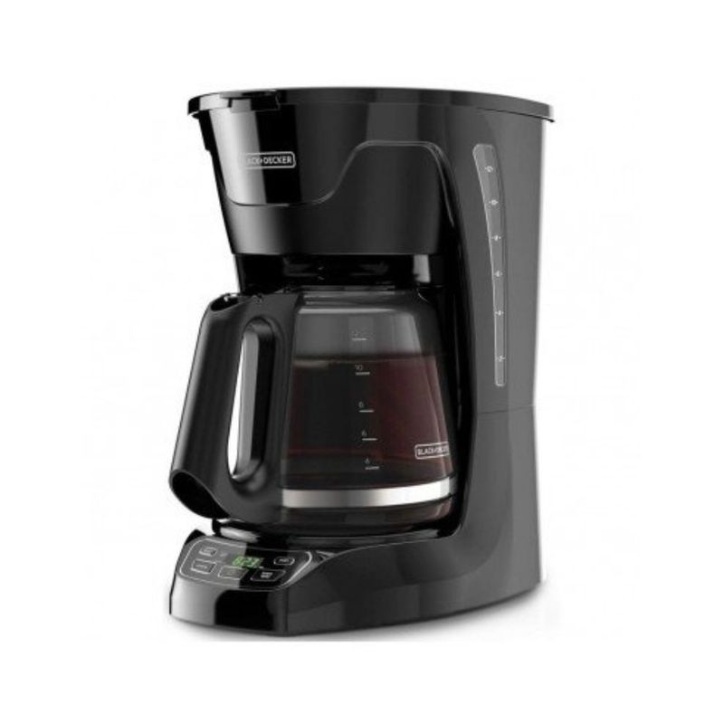 BLACK+DECKER - Cafetera Programable Digita Black+ Decker 12 Tzs Cm1110b 120 V Negro.