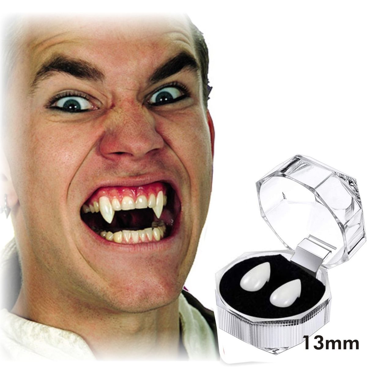 P&R APRECIOSDEREMATE - Colmillos De Vampiro 2 Unidades Para Halloween Cosplay Anime 13mm