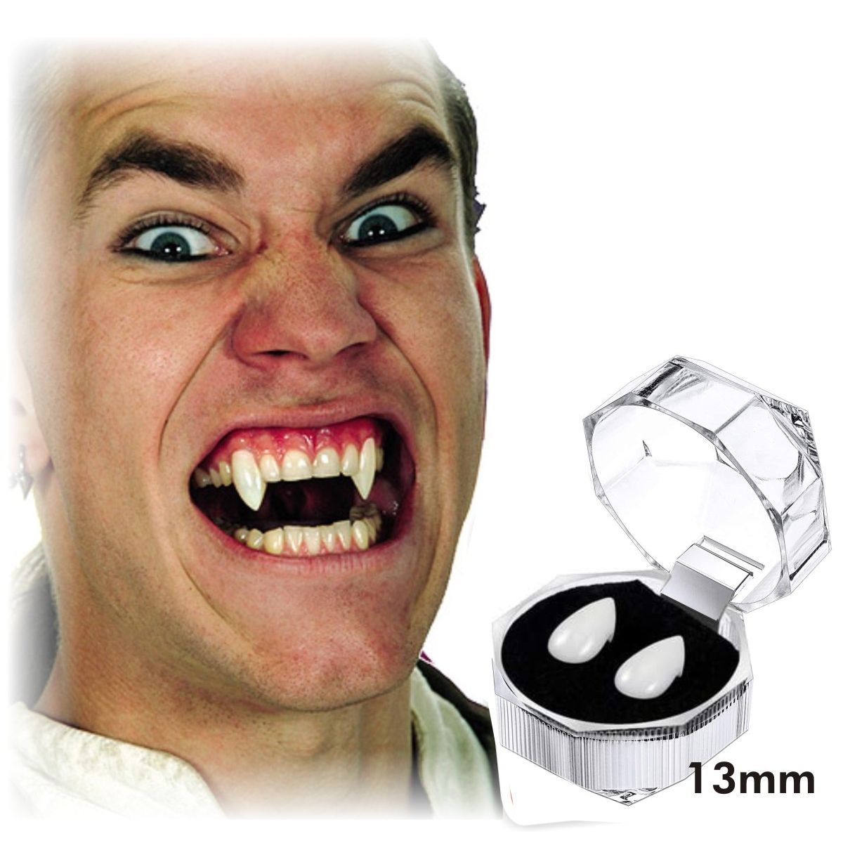 P&R APRECIOSDEREMATE - Colmillos De Vampiro 2 Unidades Para Halloween Cosplay Anime 13mm