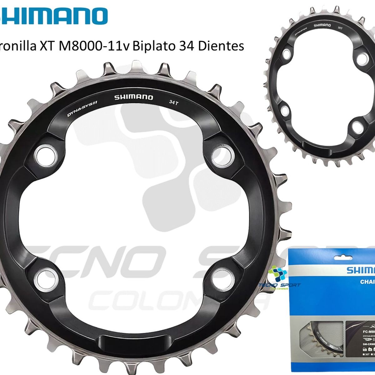 SHIMANO - Plato Coronilla Shimano Xt M8000 11v Monoplato 34 Dientes