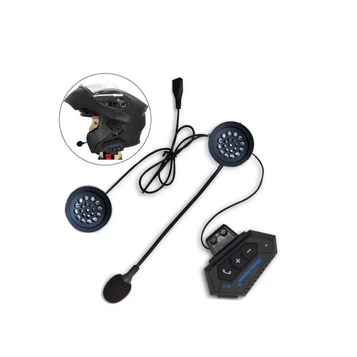 GENERICO - Intercomunicador Auriculares Casco Bluetooh Bt12 Moto