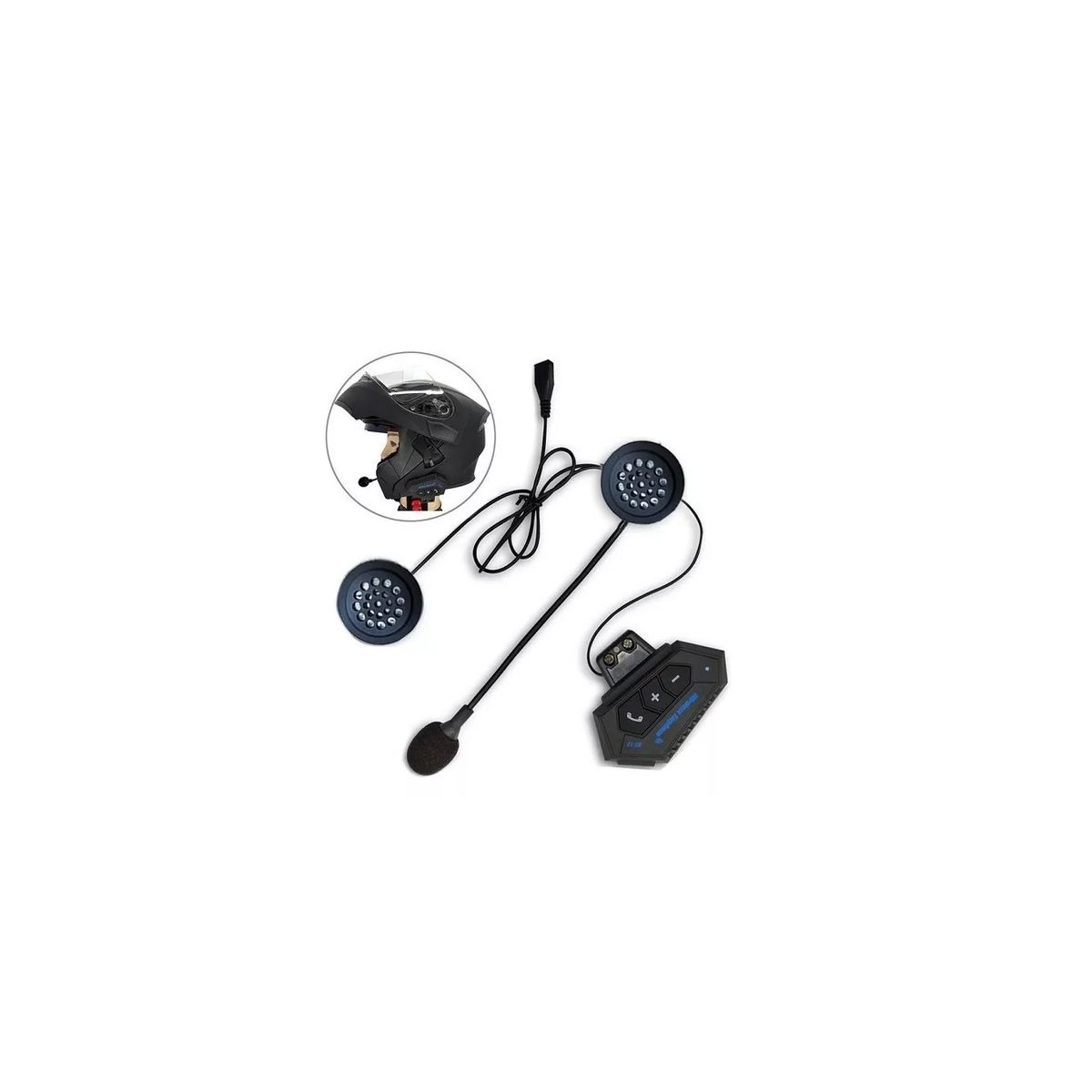 GENERICO - Intercomunicador Auriculares Casco Bluetooh Bt12 Moto