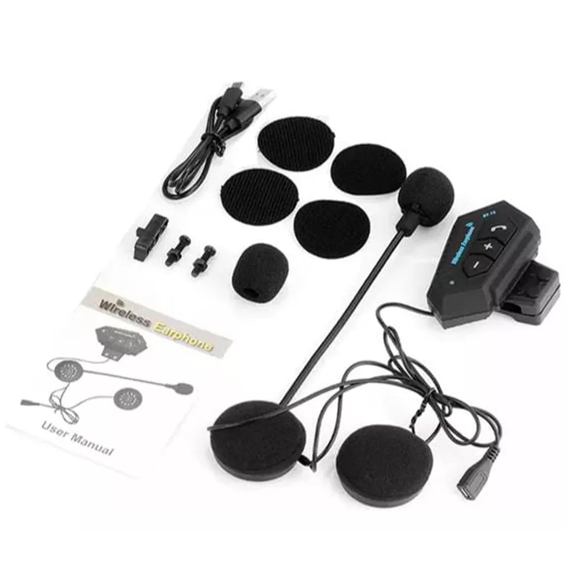 GENERICO - Intercomunicador Auriculares Casco Bluetooh Bt12 Moto