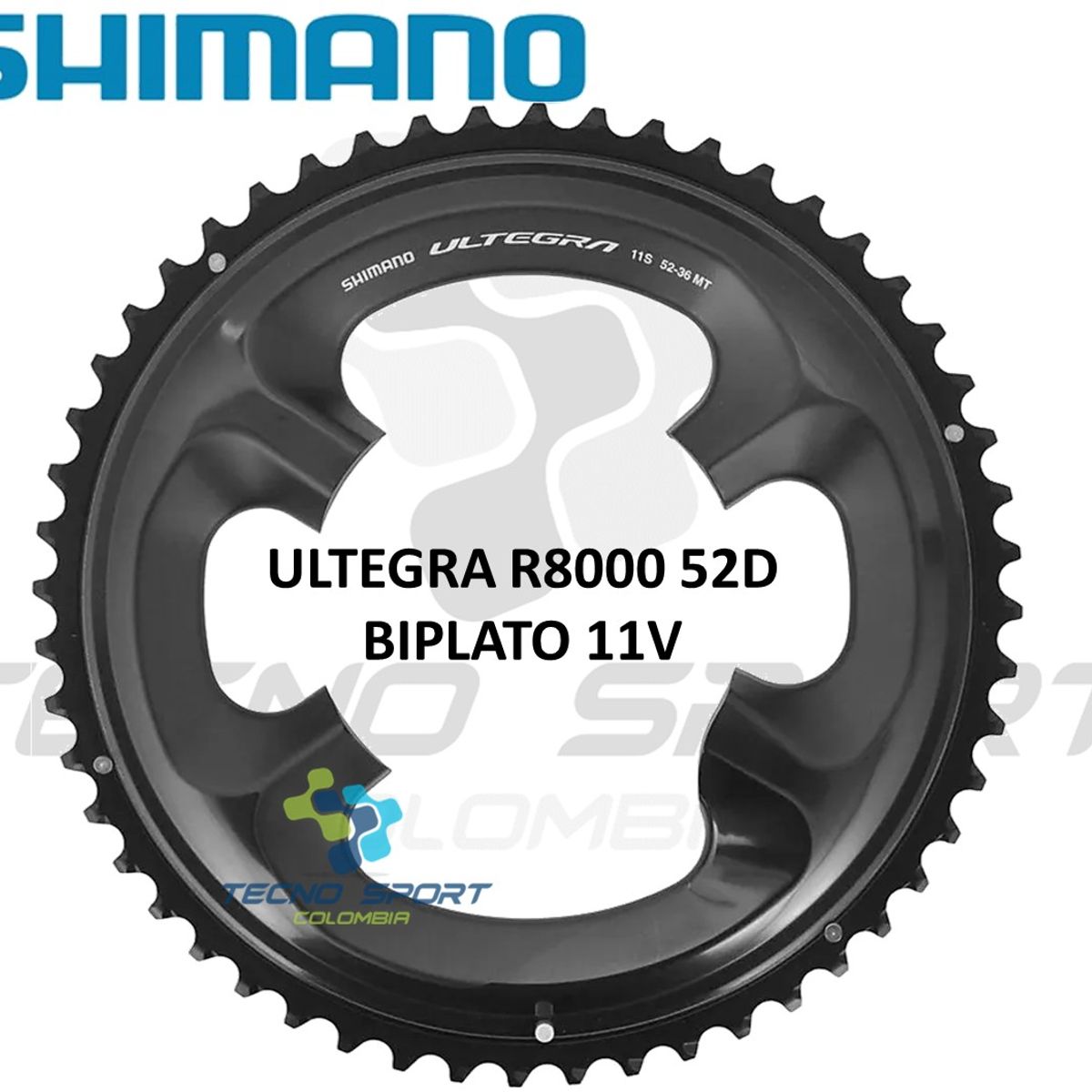 SHIMANO - Plato Coronilla Bicicleta 52T Shimano Ultegra R8000 11v