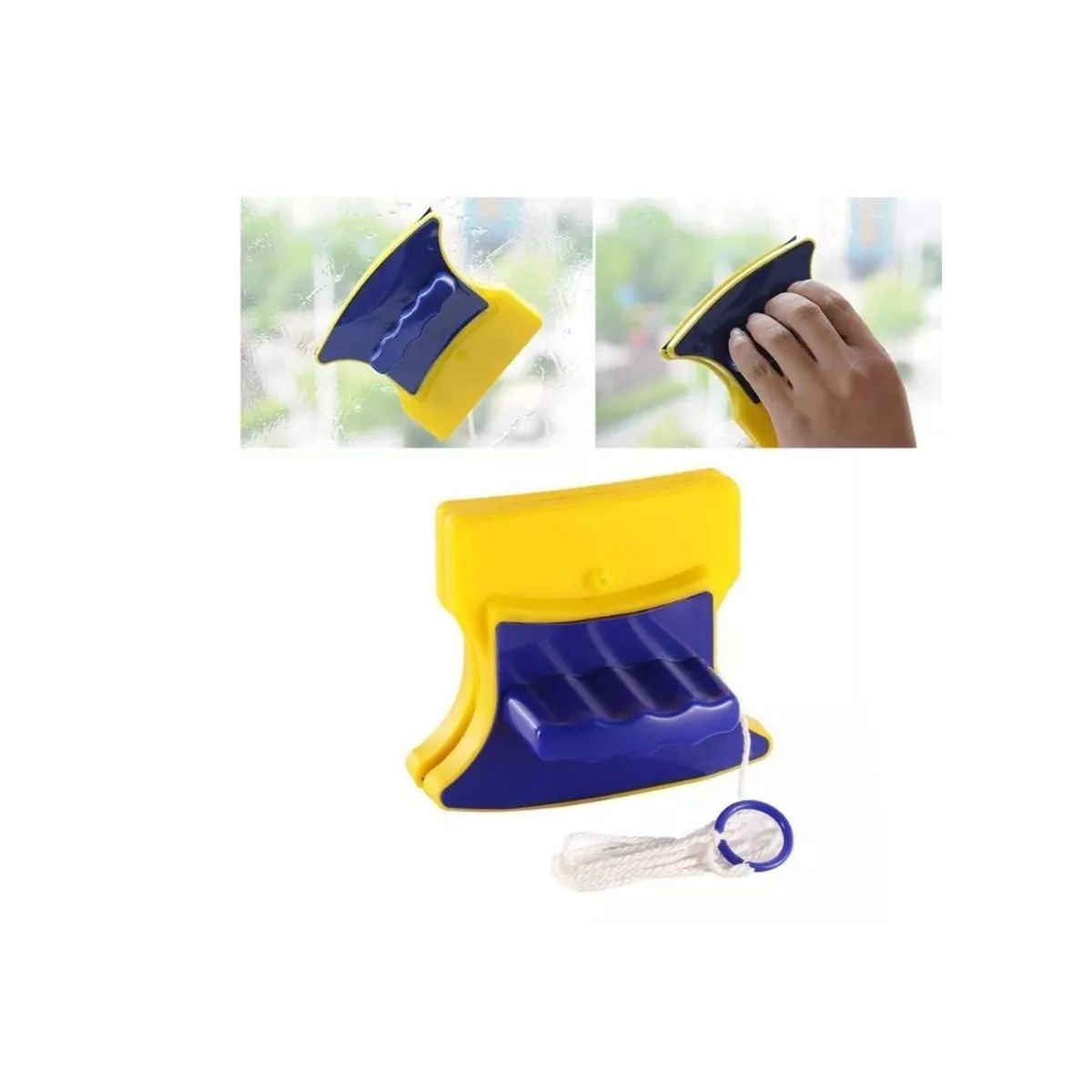 GENERICO - Limpia Vidrios Magnetico Doble Cara Con Iman Seca Ventanas