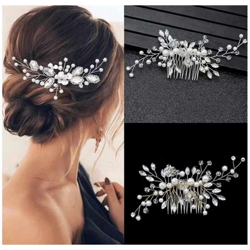 GENERICO - Tocador Tiara Diadema Novia Matrimonio Accesorio Cabello 6