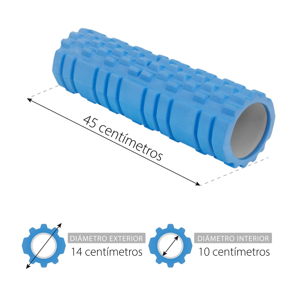 VITTORIA - Rodillo foam roller x60cm espuma yoga masajeador grabado