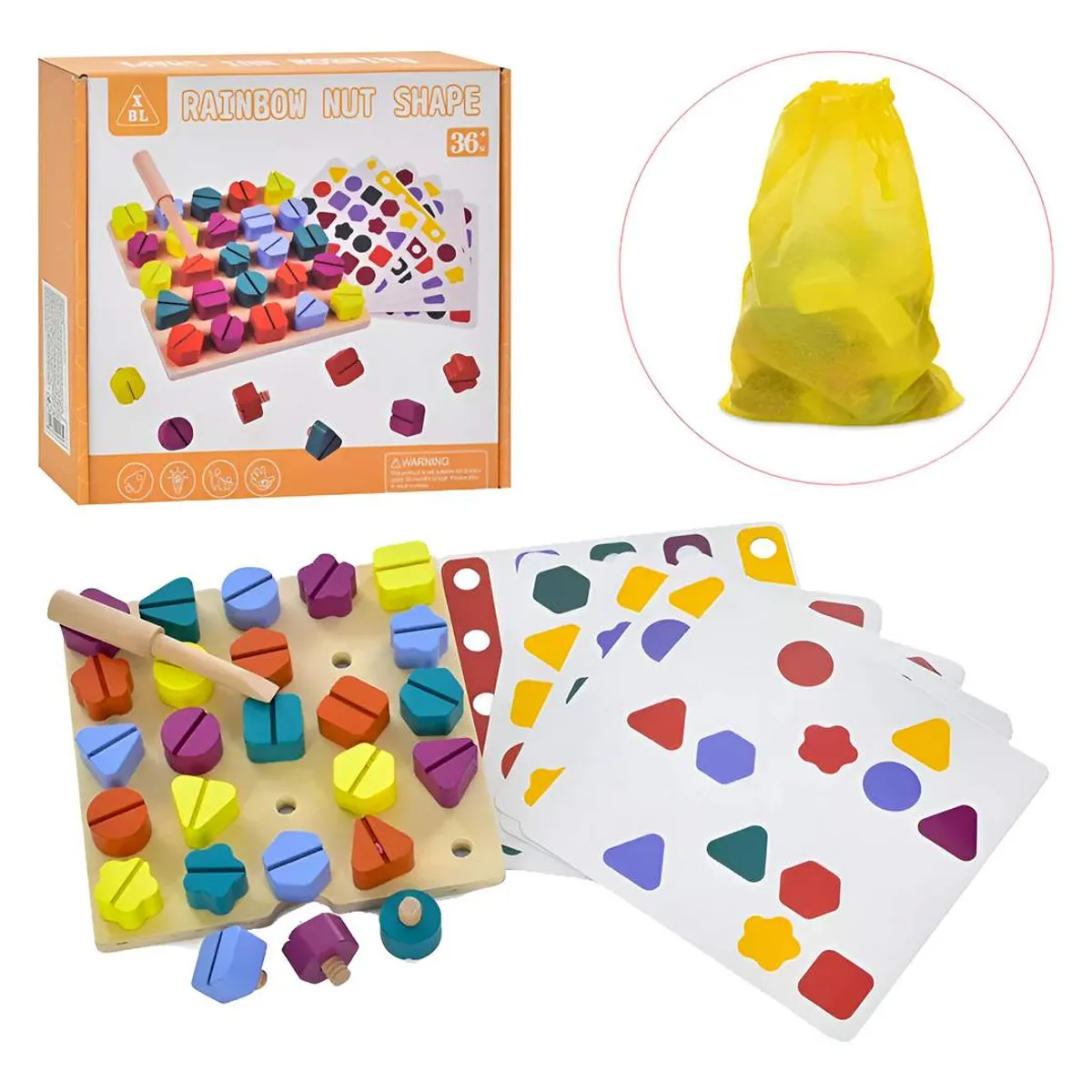 GENERICO - Juego De Mesa Enrosque Encaje Figuras Geometricas Desarrollo