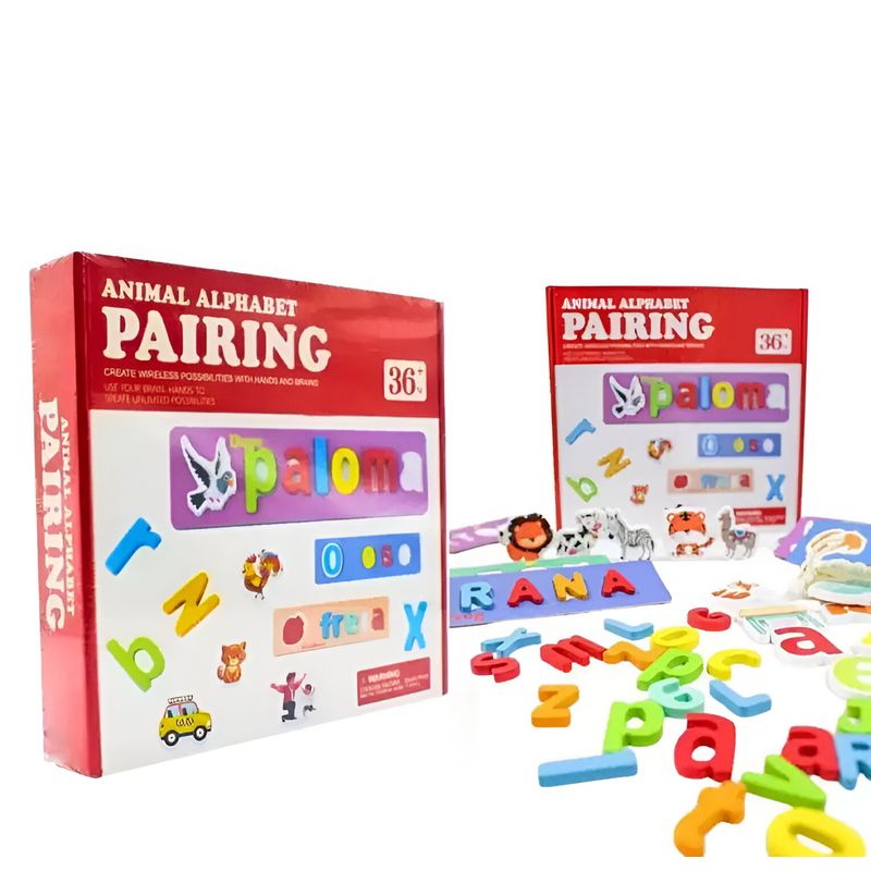 GENERICO - Juego De Mesa Emparejamiento Palabra Alfabeto Español Niños