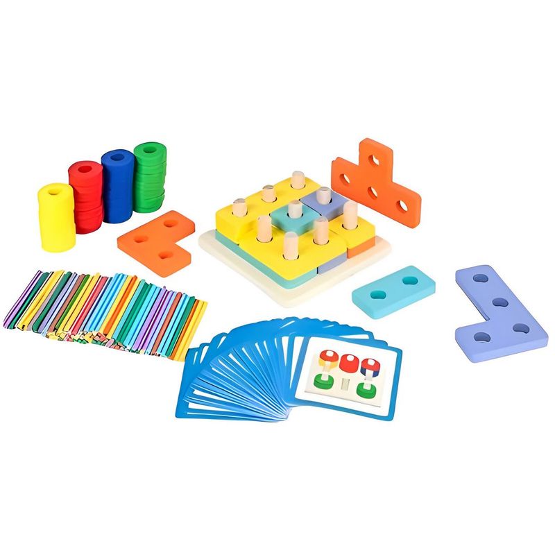 GENERICO - Juego Torre Cuenta Apilable Encastre Color Desarrollo Motriz