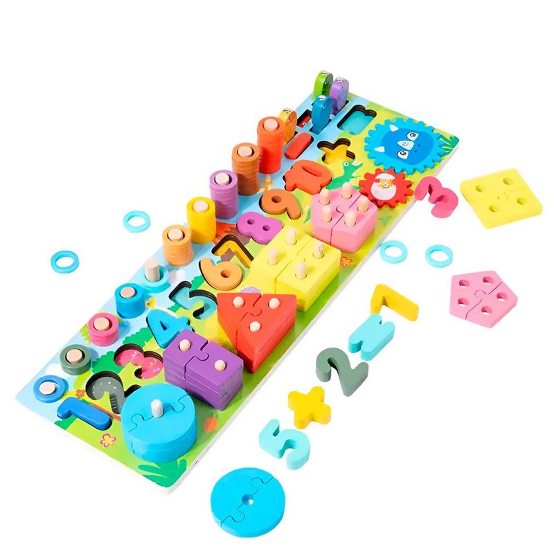 GENERICO - Juego Set Columnas Encastre Figuras Pesca Desarrollo Motriz