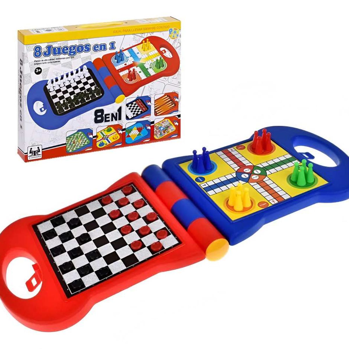 GENERICO - Juego De Mesa Estrategia Astucia 8 En 1 Portatil