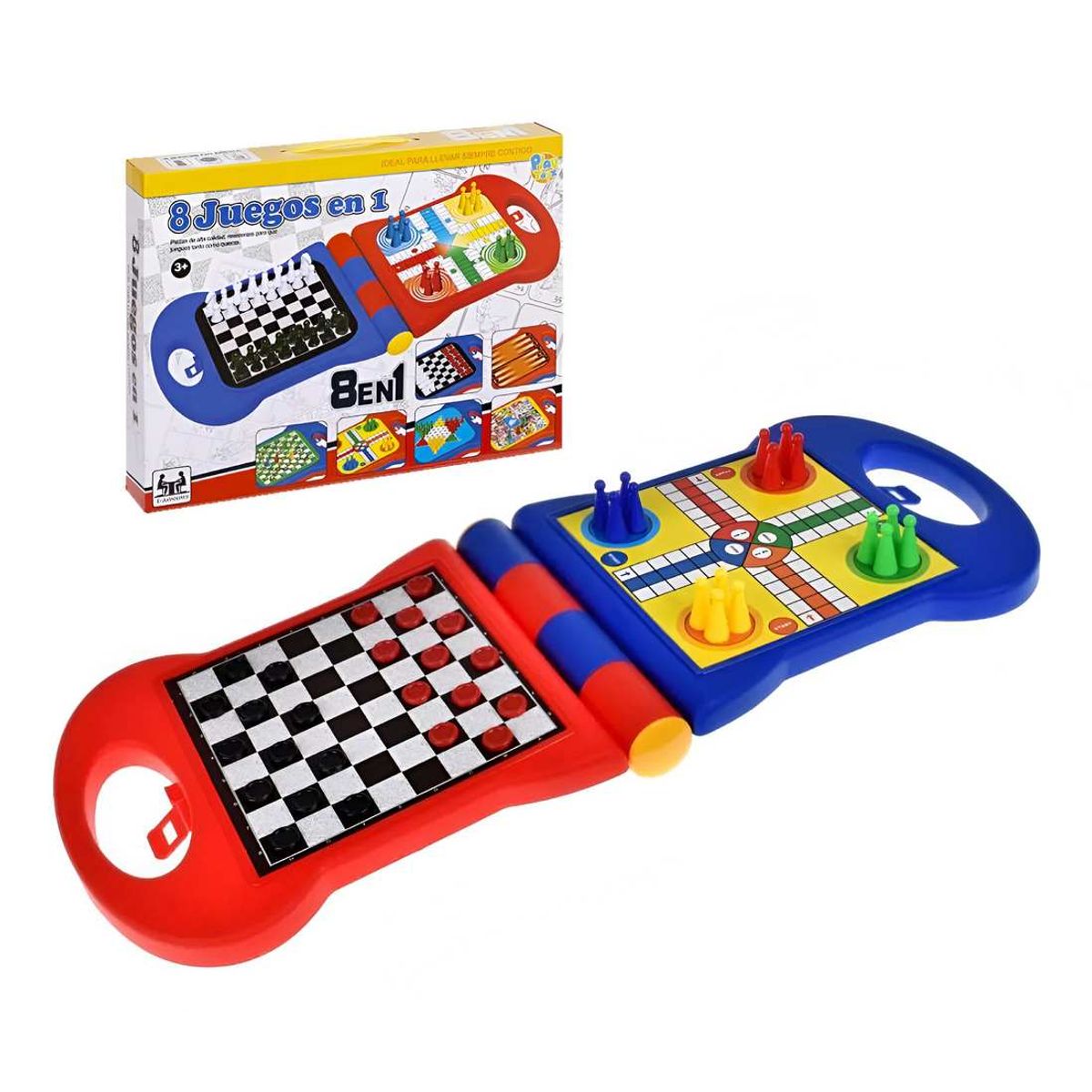 GENERICO - Juego De Mesa Estrategia Astucia 8 En 1 Portatil