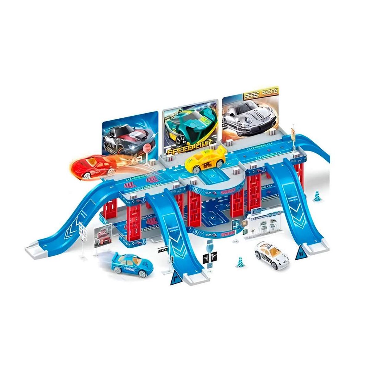 GENERICO - Pista Puente Carros Deportivo Carreras Racing Juguete