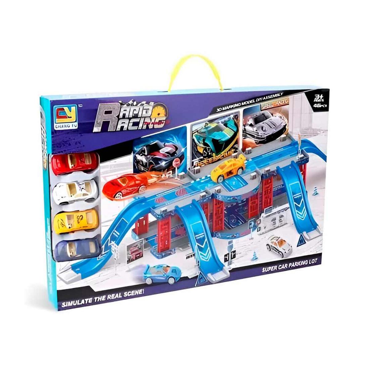 GENERICO - Pista Puente Carros Deportivo Carreras Racing Juguete