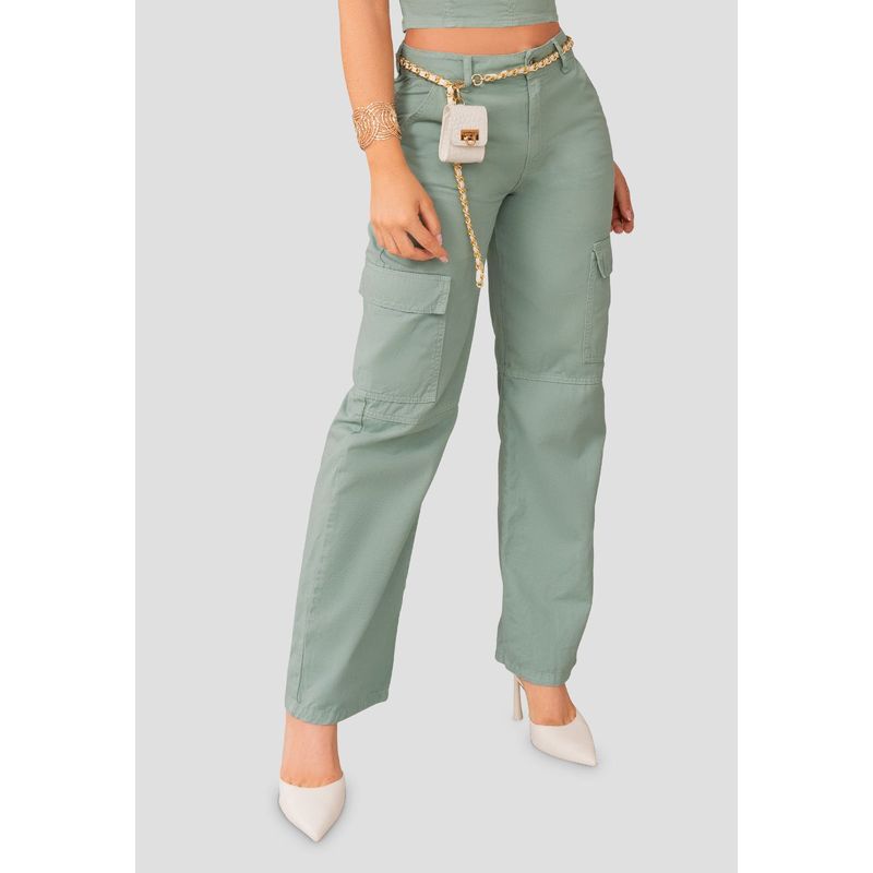MARKETING PERSONAL - Pantalón Mujer Verde Mp 104893