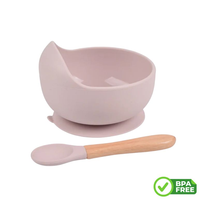 GENERICO - Plato Silicona Para Bebe Con Ventosa Sin Bpa +cuchara