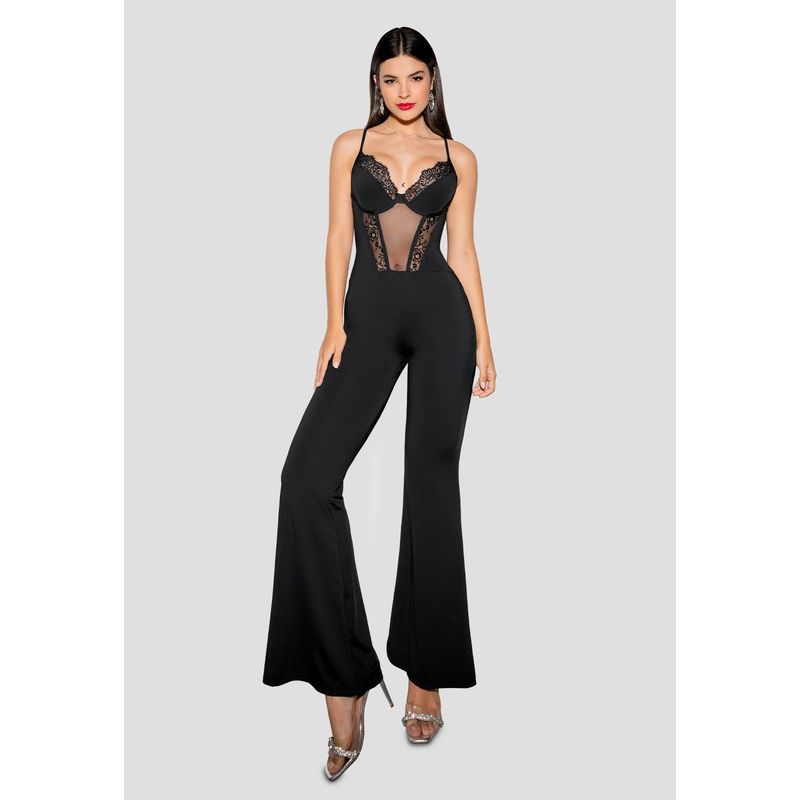 MARKETING PERSONAL - Enterizo Largo Mujer Negro Mp 105154