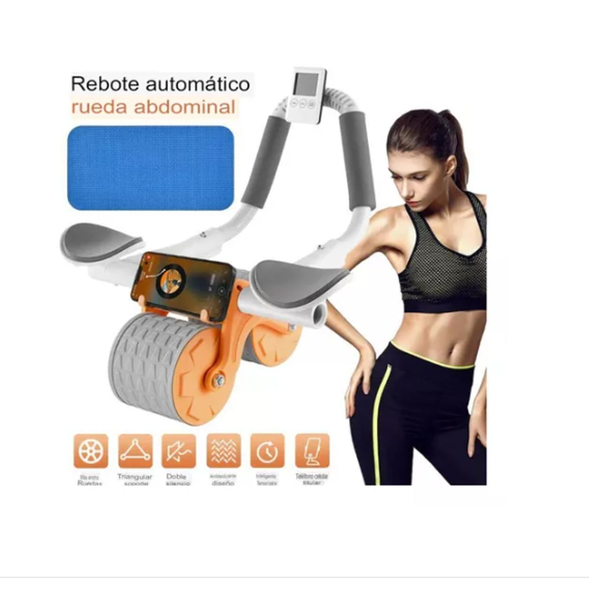 GENERICO - Rueda Abdominal Rodillo Ejercitador Abdomen Casa Contador