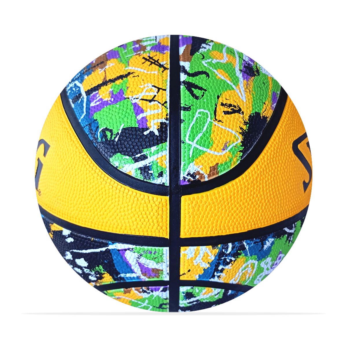 SPALDING - Balon Spalding De Basketball Graffiti #7-Amarillo