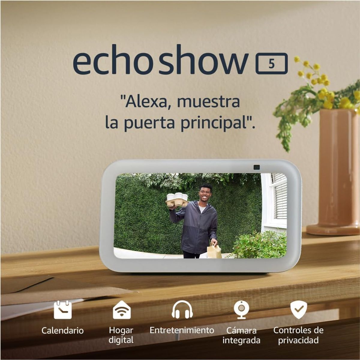 AMAZON - Amazon Echo Show 5 (3.ª generación) Pantalla Táctil Inteligente Blanco Glaciar