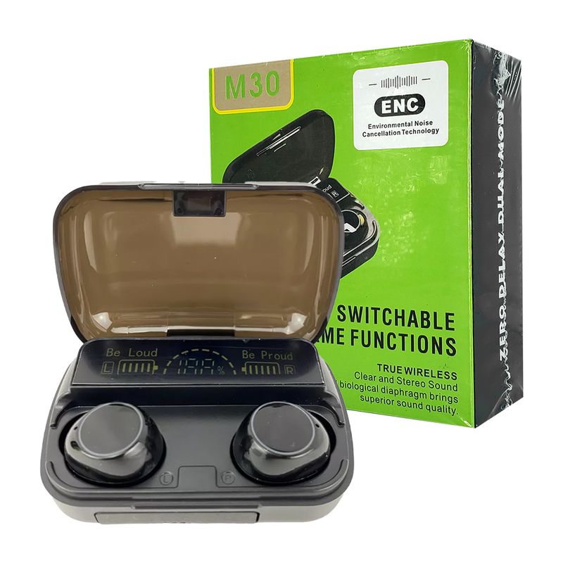 GENERICO - Audifonos  Auriculares Inalámbricos M 30 Bluetooth 5.3  Tws Pawer Bank