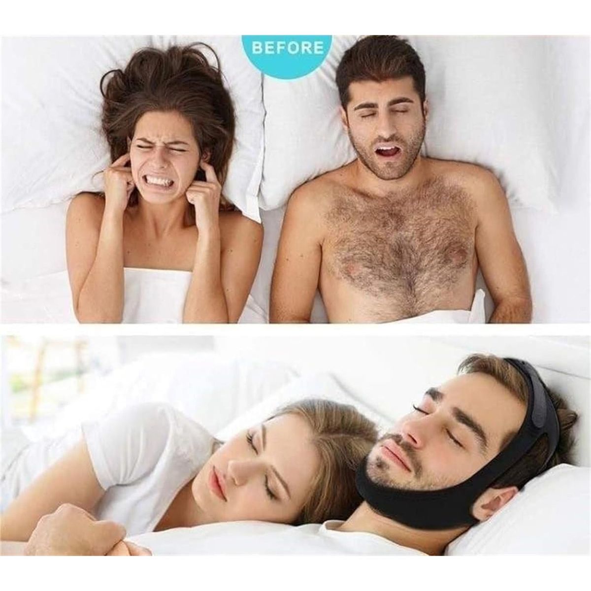 GENERICO - Mentonera Faja Soporte Anti Rronquidos Mejora Sueño Papada