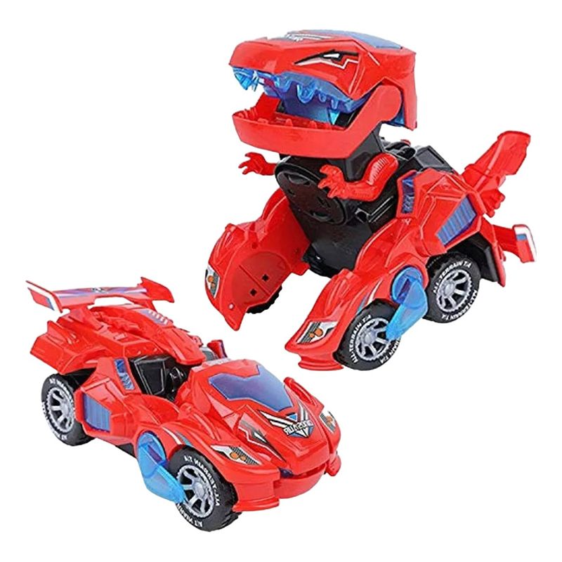 GENERICO - Carro Transformers Dinosaurio Juguete Niños Luz Led Sonidos