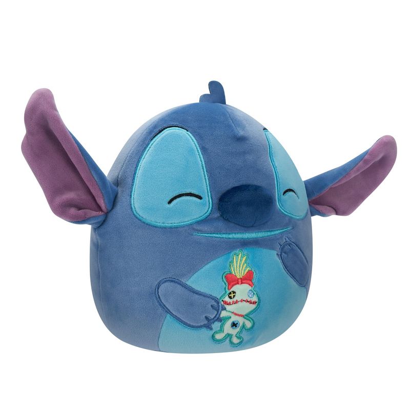 DISNEY - Peluche Stitch Sosteniendo A Scrump Squishmallows 16Cm