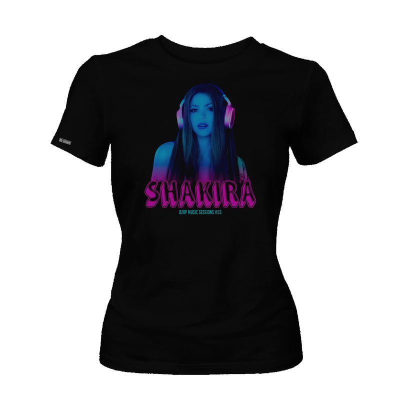 CREACIONES NU CROWN - Camiseta Dama Shakira BZRP Sessions 53 Negra Original Nu Crown