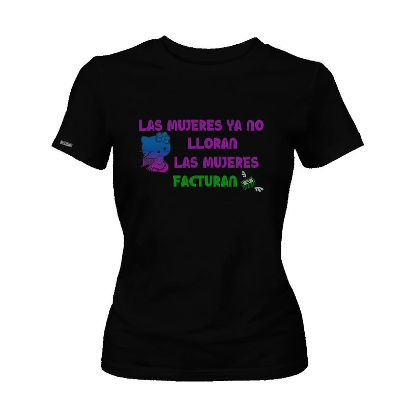 CREACIONES NU CROWN - Camiseta Dama Las Mujeres Ya No Lloran Shakira Negra Original Nu Crown