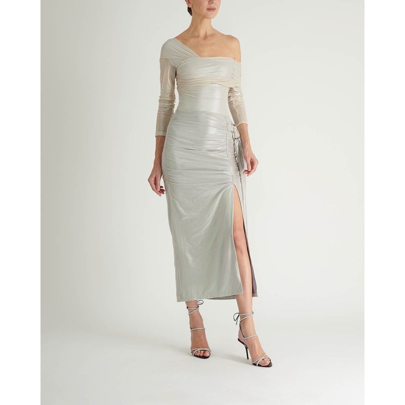 MIA AMORE - Falda monarca MIA AMORE Plateado FALMONARSILVER