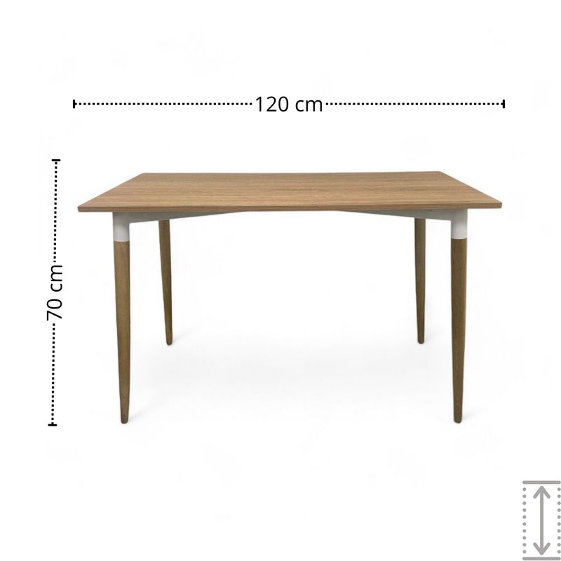 EKONOMODO COLOMBIA - COMEDOR KANO + 4 SILLAS EAMES BOTONES NEGRO