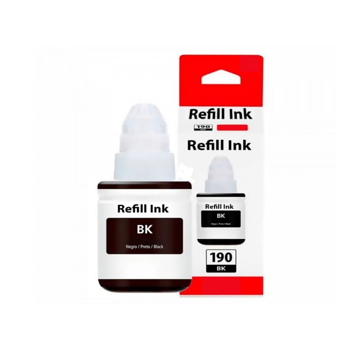 PREMIUM - Tinta GI-190BK  genérica para impresora PIXMA G1100 G1110 G2100 G2110 G2111 G3100