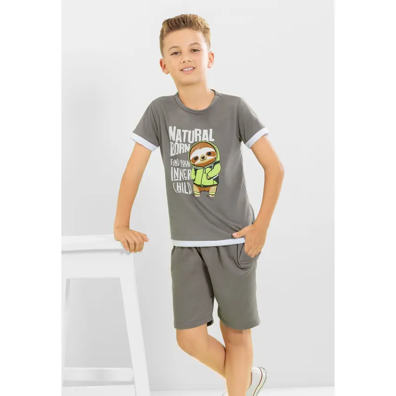 MARKETING PERSONAL - Conjunto Infantil Masculino Gris Mp 104971